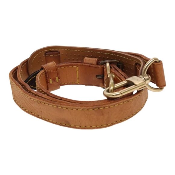 LOUIS VUITTON Adjustable Shoulder Strap Leather 36.6""""-44.1"""" Beige Auth... - Picture 1 of 12